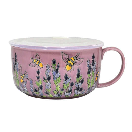Spring Bee 33oz Microwavable Bowl with Lid with Handle (4/16)