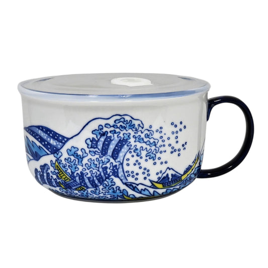 Great Wave Design 33oz Microwavable Bowl with Lid with Handle (4/16)