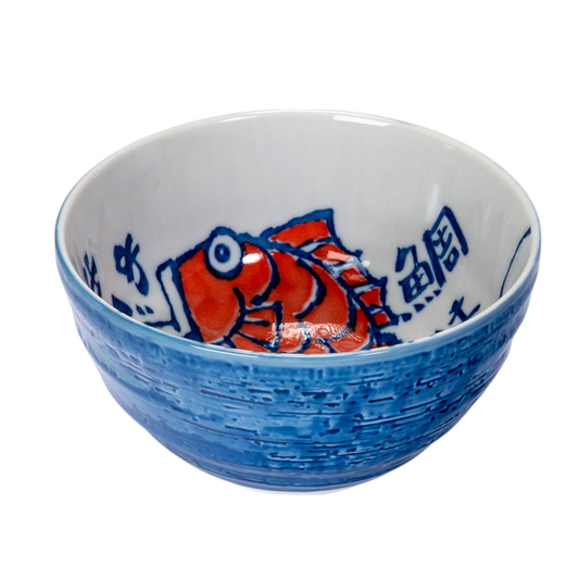19oz 6.5"Dia x 3.25"H Medium Bowl Tai Sea Bream JP