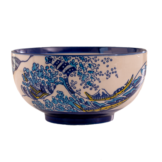 Great Wave 22oz 6.5"Dia x 3.25"H Porcelain Medium Bowl (4/24)