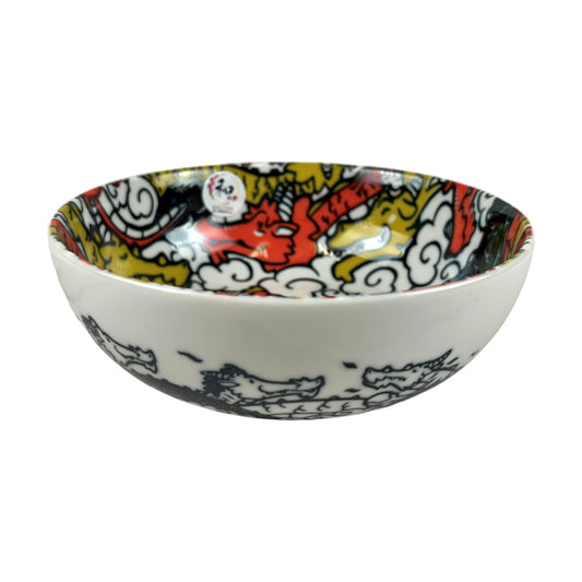 Bunch of Dragons Porcelain Shallow Bowl – 6.25 in. Round, 21 oz JP