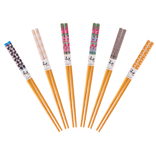 36 Pairs Chopsticks Set 6 Design x 6 Pair Assortment Pack