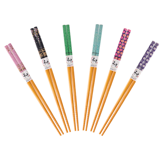 36 Pairs Chopsticks Set 6 Design x 6 Pair Assortment Pack