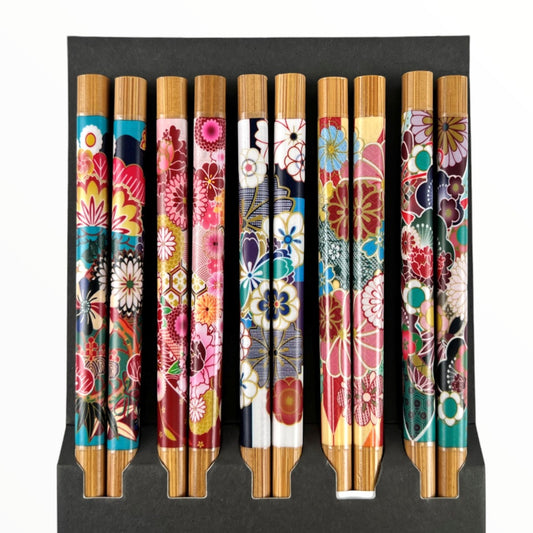 5 Piece Chopsticks Set Flowers JP