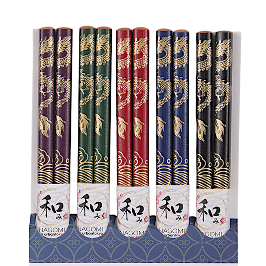 5 Piece Chopsticks Set Dragons