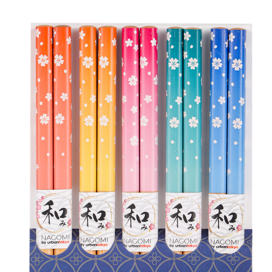 5 Piece Chopsticks Set Cherry Blossoms Sakura