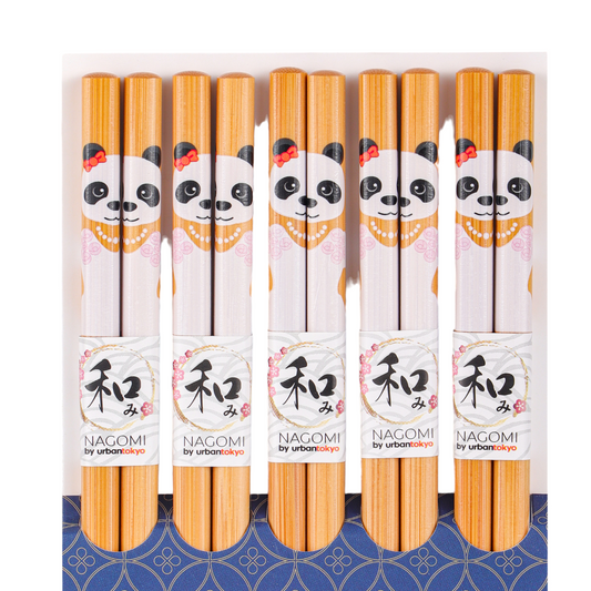 5 Piece Chopsticks Set Panda