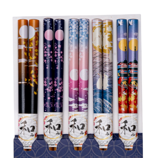 5 Piece Chopsticks Set Scenery