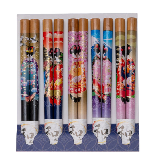 5 Piece Chopsticks Set Geisha