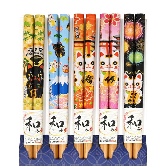 5 Piece Chopsticks Set Lucky Cats