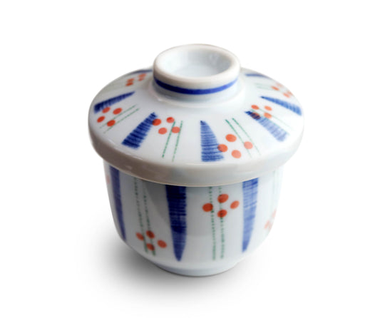 Chawan Mushi Steam Cups 3"H Tokusa Plum Design JP