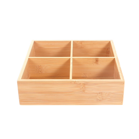 4 Compartment Bamboo Display Tray