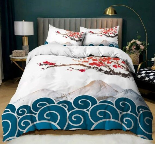 3 Piece Duvet and Pillow Covers Set Sakura King Size (1/12)