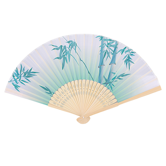 Bamboo Forest Design Paper Folding Fan