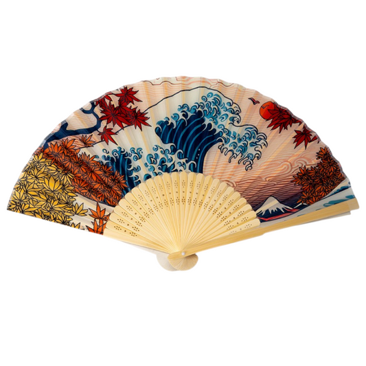 Great Wave Autumn Season Paper Folding Fan (50/300)