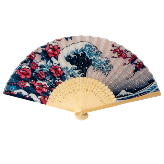 Great Wave Winter Season Paper Folding Fan (50/300)