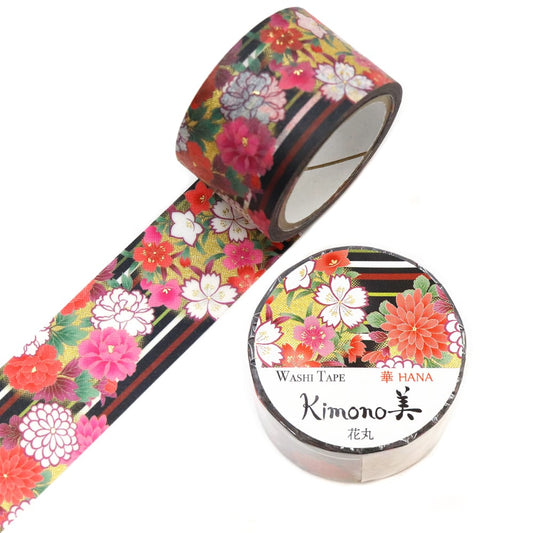Kimono Hanamaru Japanese Washi Masking Tape 25mm x 5m Length (5/120)