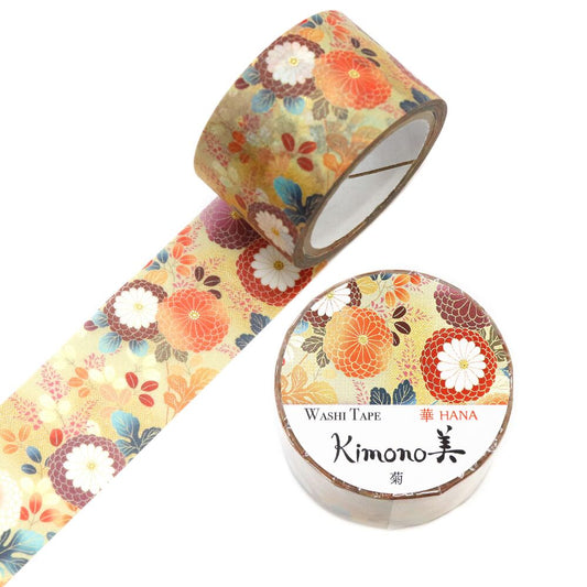 Kimono Hanamaru Japanese Washi Masking Tape 25mm x 5m Length (5/120)