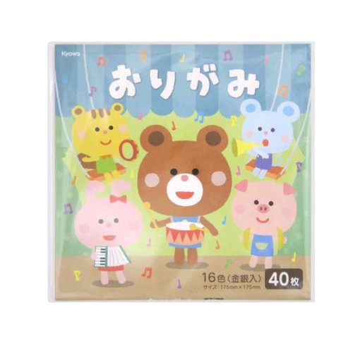 6.85"L 16 Colors Origami Paper Variety 40 Piece Pack (10/160)
