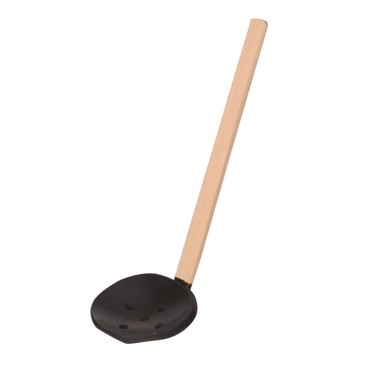 9"L Ramen Wooden Ladle Slotted Spoon (50/400)