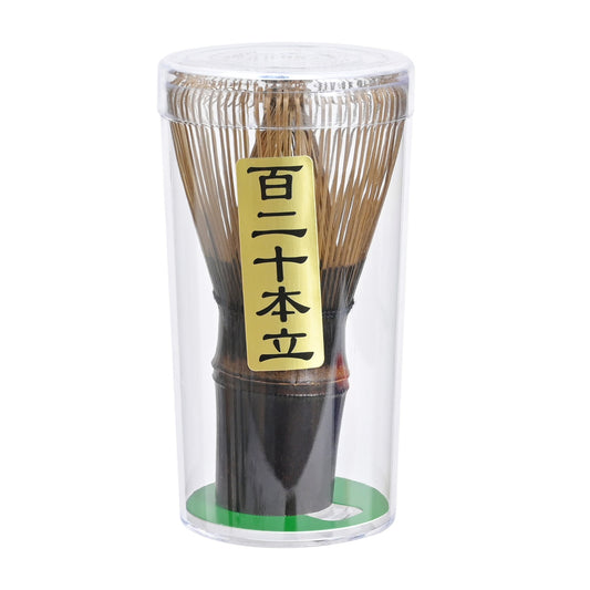Bamboo Matcha Whisk (Chasen) – 120 Prong, Purple Bamboo, 4 in. H