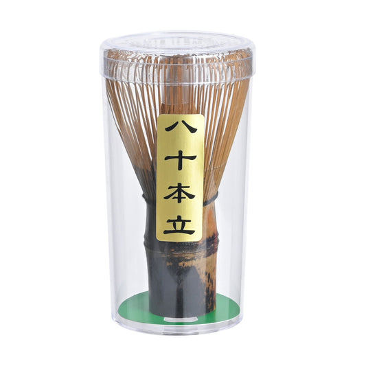 Bamboo Matcha Whisk (Chasen) – 80 Prong, Purple Bamboo, 4 in. H