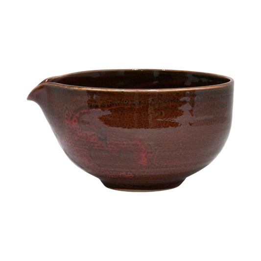 12oz Yukiakari Katakuchi Matcha Bowl With Spout Yuzu Aka JP (1/27)