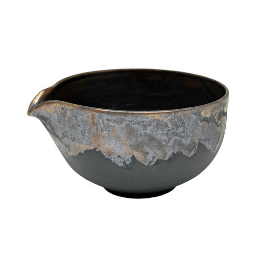12oz Yukiakari Katakuchi Matcha Bowl With Spout Mangantataki JP (1/27)