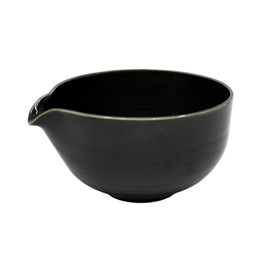 12oz Yukiakari Katakuchi Matcha Bowl With Spout Oribe JP (1/27)