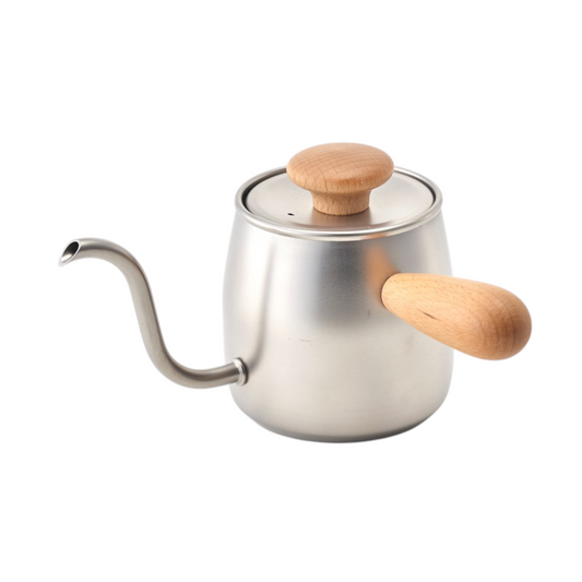 13.5oZ Drip Brewing Pour Over Stainless Steel Pot Silver JP (1/24)