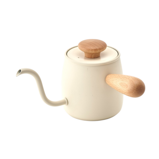 13.5oZ Drip Brewing Pour Over Stainless Steel Pot Ivory JP (1/24)