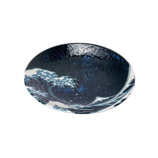 4.75"D Round Side Dish Dessert Plate Great Wave JP (12/72)