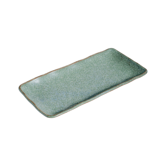 Nature Green 11"L x 5.25"W Rectangular Platter JP (5/40)