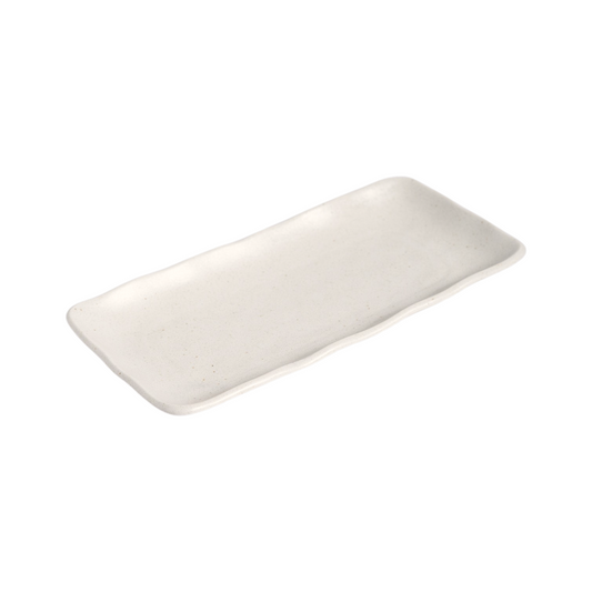 Nature White 11"L x 5.25"W Rectangular Platter JP (5/40)