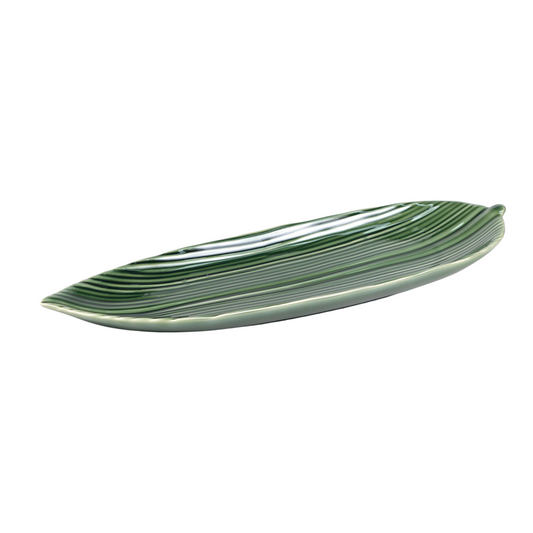 12"L Bamboo Leaf Shape Serving Platter