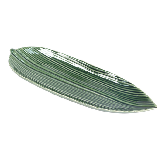 14"L Bamboo Leaf Shape Serving Platter