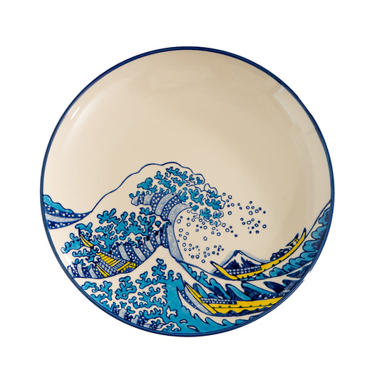 Great Wave 10.5"Dia Porcelain Round Dinner Plate (4/24)