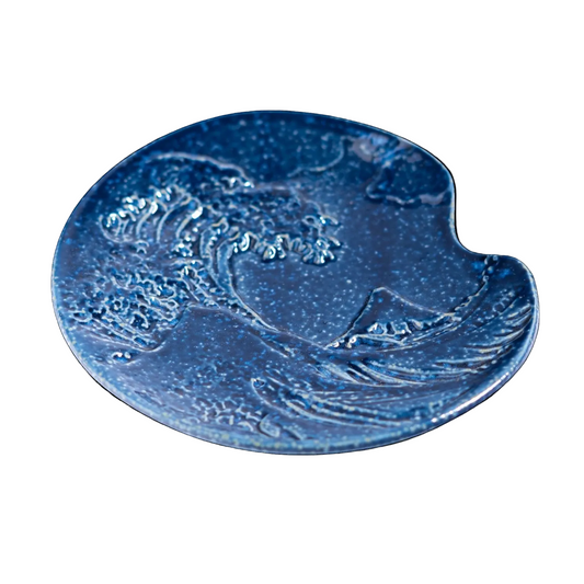 Meisen Pottery Great Wave Design Porcelain Appetizer Dessert Plate Youhenkon JP (10/40)