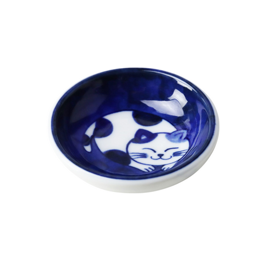 Tamazara Neko Cat Design Porcelain Sauce Dish – 2.95 in. Round JP