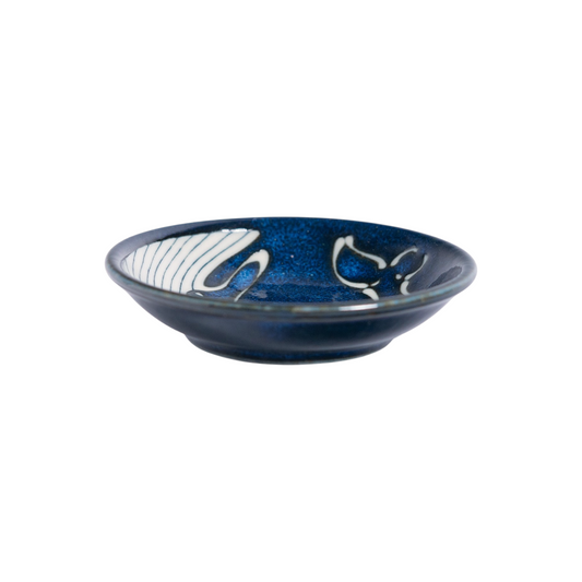 Kujira Youhenkon 1.5oz 3.5"Dia x 0.5"H Round Porcelain Sauce Dish JP (20/240)