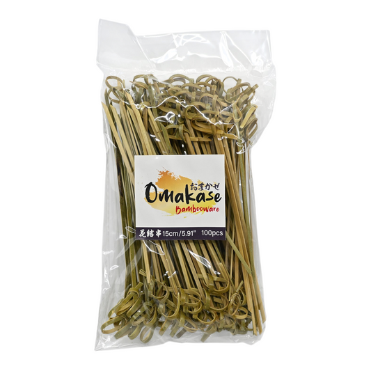 5.9"L Bamboo Loop Knot Skewers 100pc Pack (1/200)