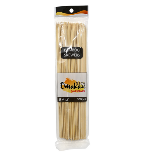 12"L Bamboo Straight Skewers 100pc Pack (1/200)