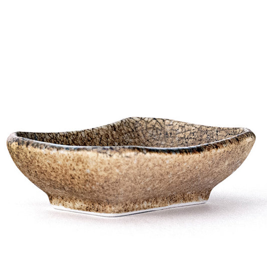 Sunaji Kairagi Porcelain 2oz 3.5"L Rectangle Sauce Dish
