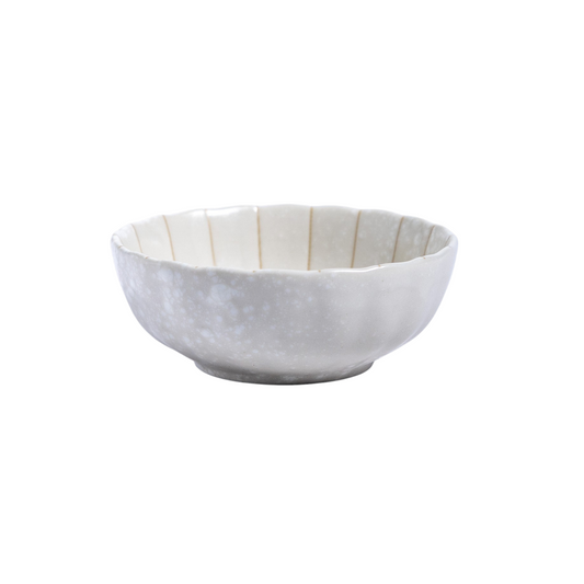 4"D Kobachi Sauce Dish Kikugata Tokusa White JP (6/72)