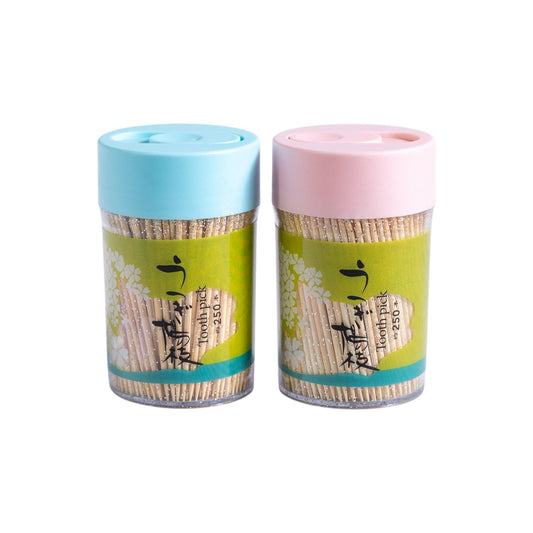 Bamboo Toothpicks 250pc 2 Piece Set