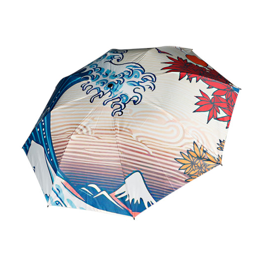 40"W Autumn Wave Folding Umbrella (1/50)