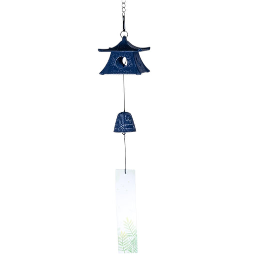 Toro Lantern Furin Bell Cast Iron Windchime Navy (1/16)